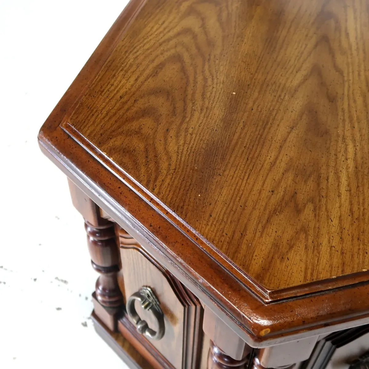 アンティーク サイドテーブル 六角形