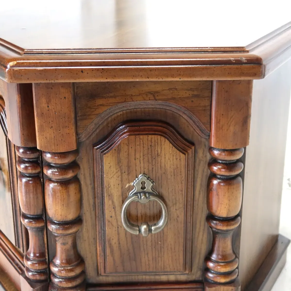 アンティーク サイドテーブル 六角形