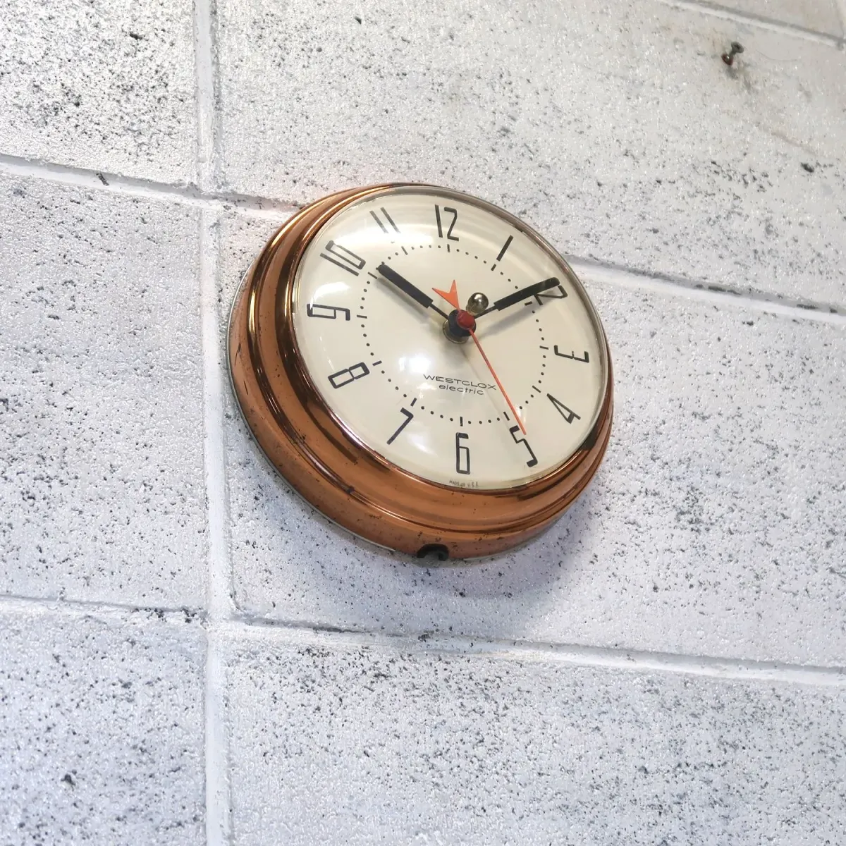 WESTCLOX ビンテージ ウォールクロック コッパー