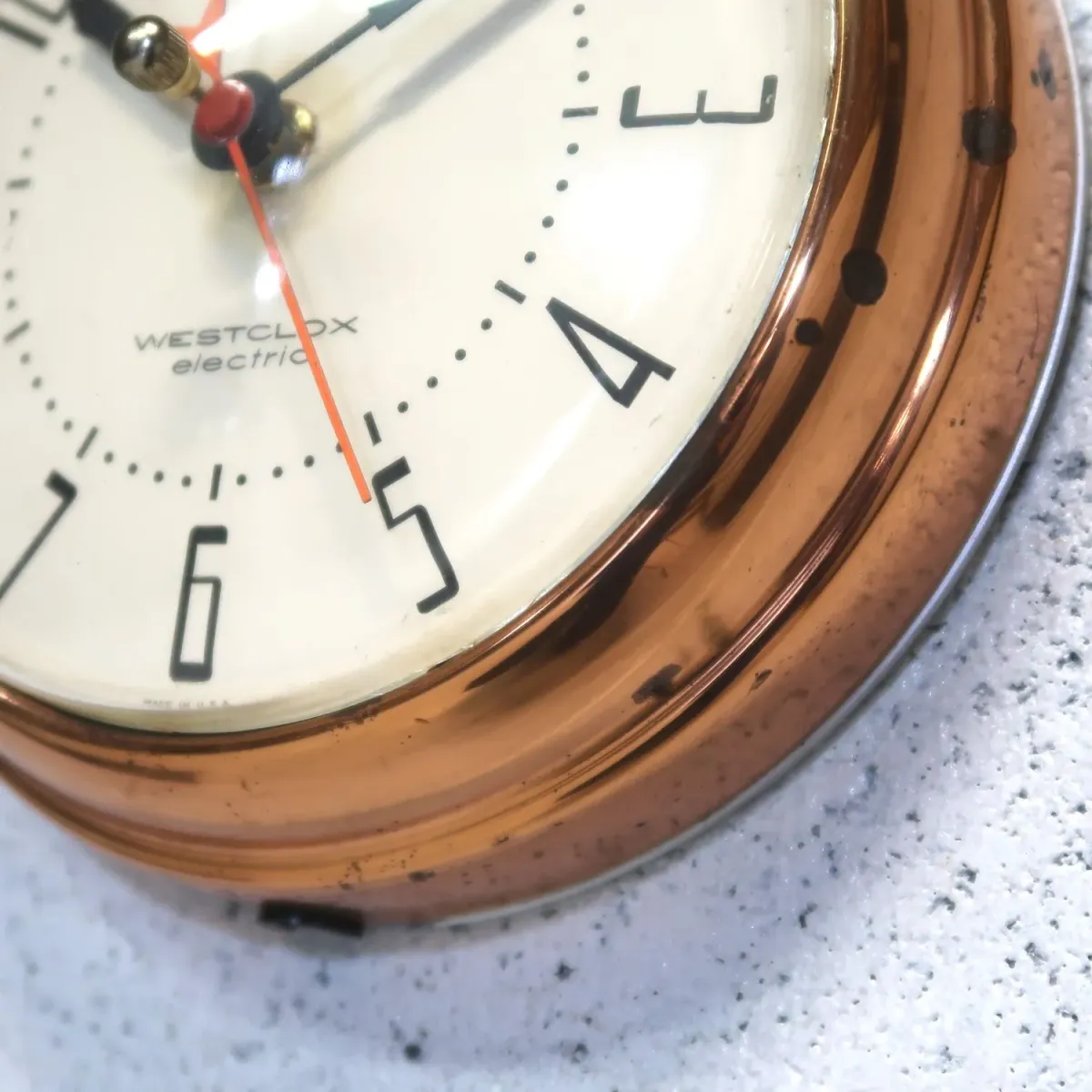 WESTCLOX ビンテージ ウォールクロック コッパー