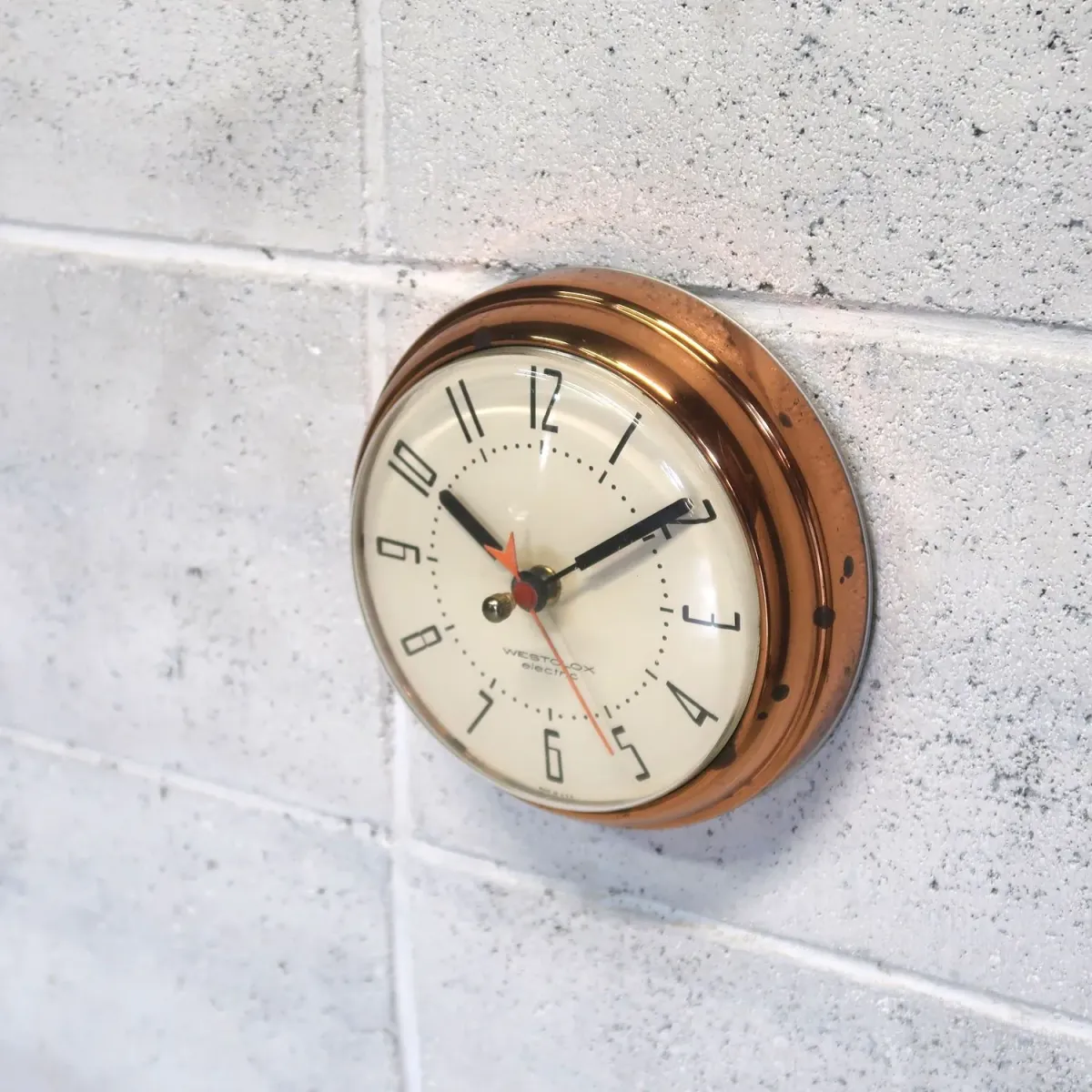 WESTCLOX ビンテージ ウォールクロック コッパー