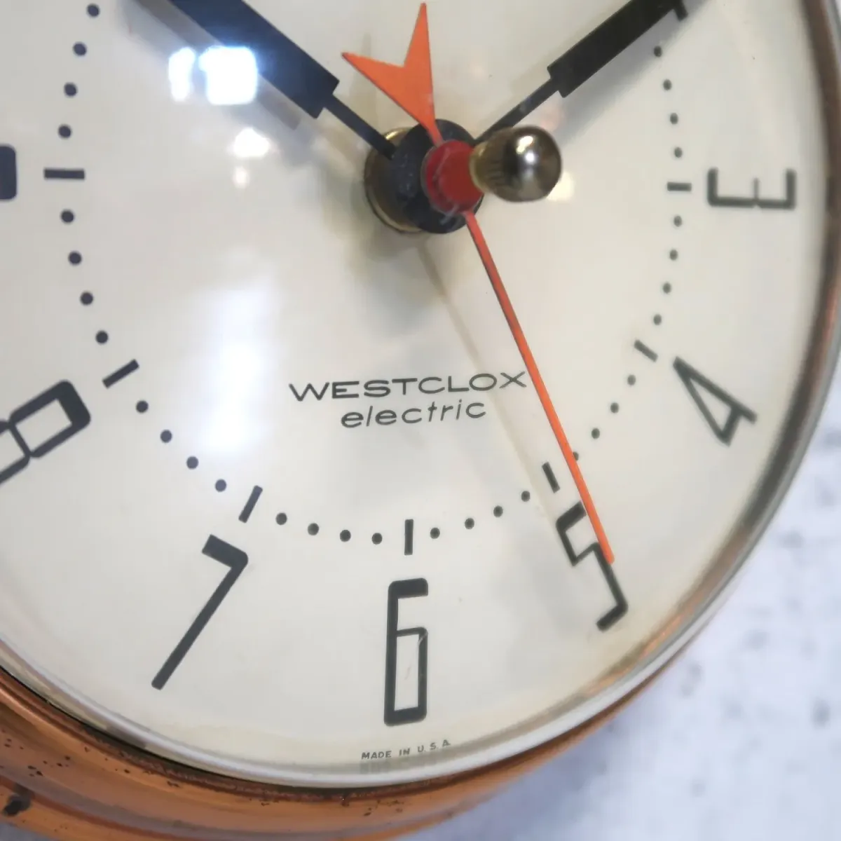 WESTCLOX ビンテージ ウォールクロック コッパー