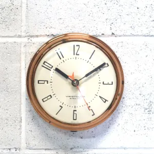 WESTCLOX ビンテージ ウォールクロック コッパー