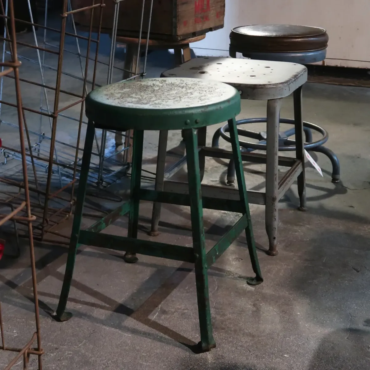 ビンテージ メタルスツール