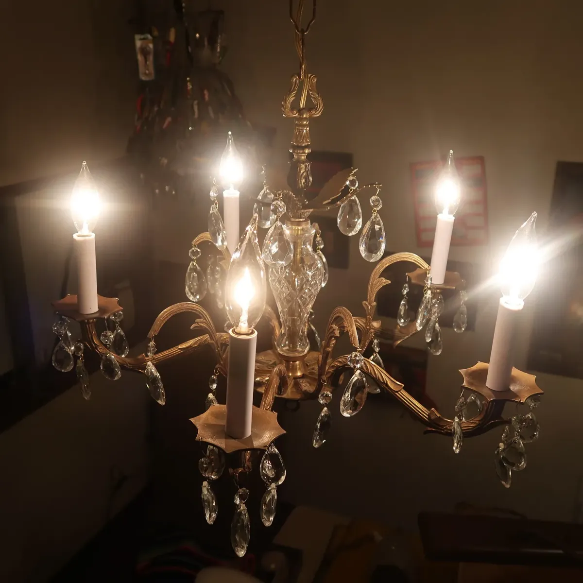 アンティーク シャンデリア 5灯