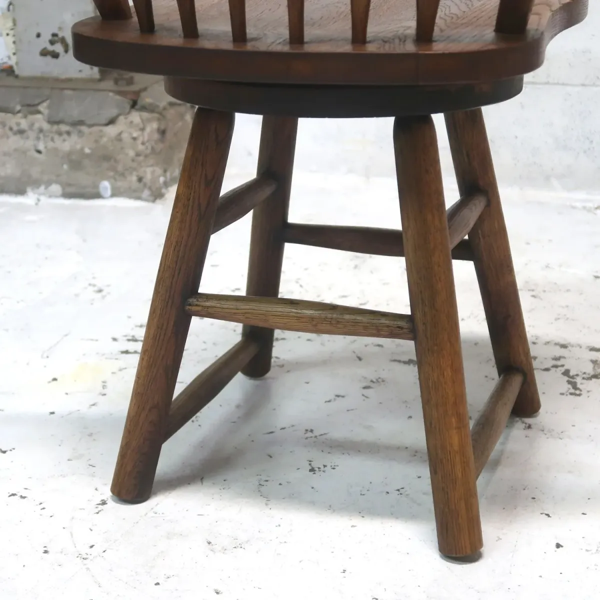 アンティーク ウッド ウィンザーチェア スイベル