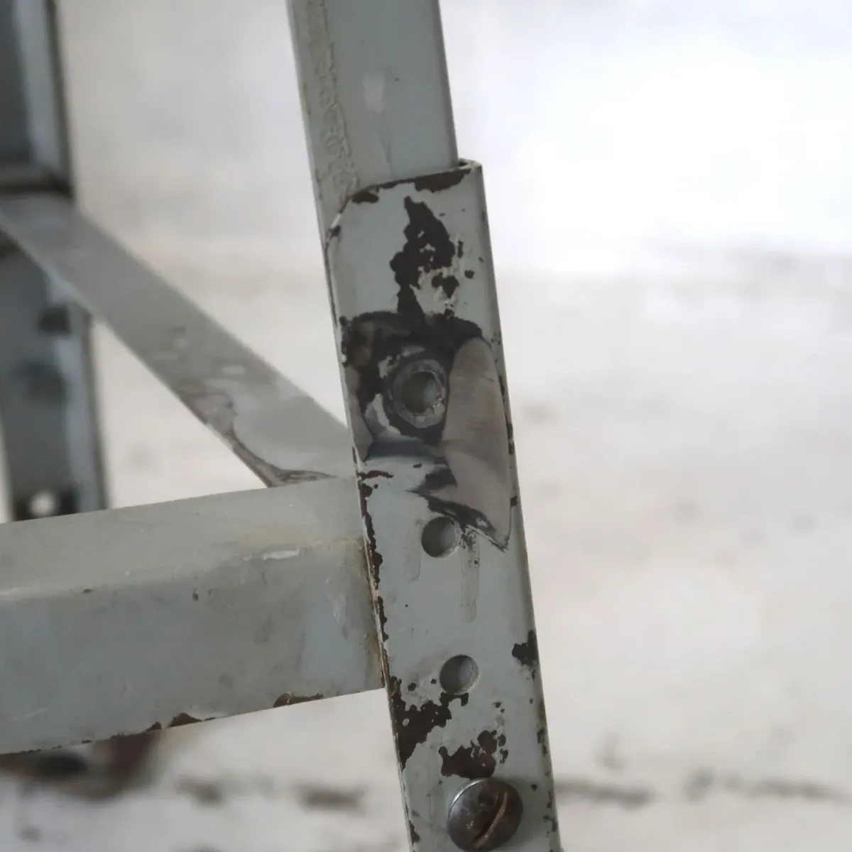 ビンテージ ウッド×メタル スツール