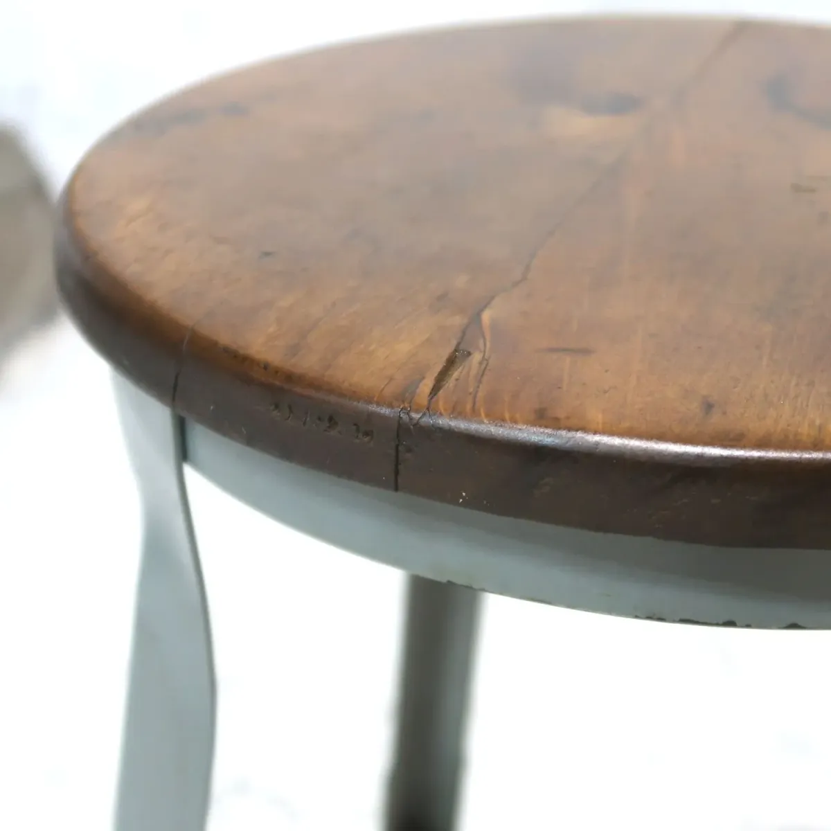 ビンテージ ウッド×メタル スツール