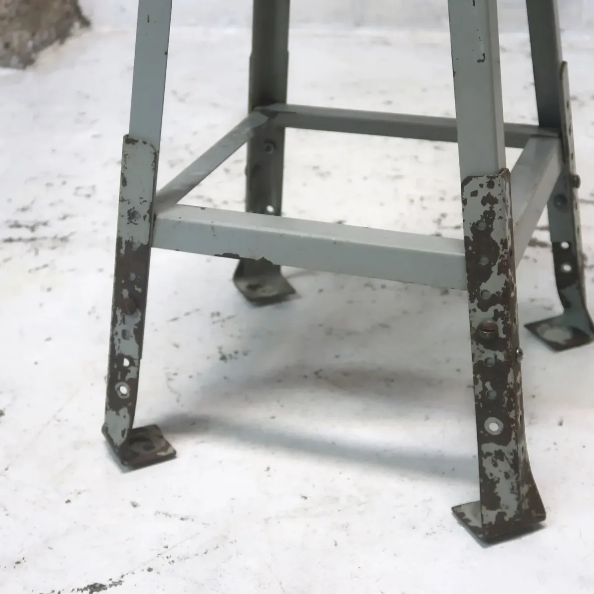 ビンテージ ウッド×メタル スツール