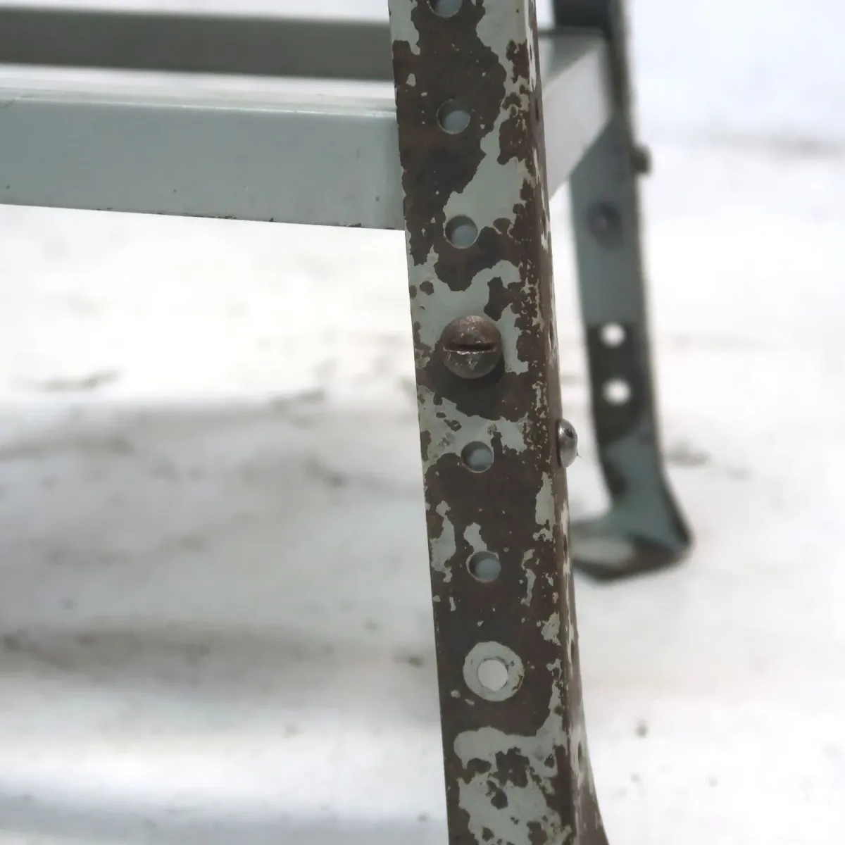 ビンテージ ウッド×メタル スツール