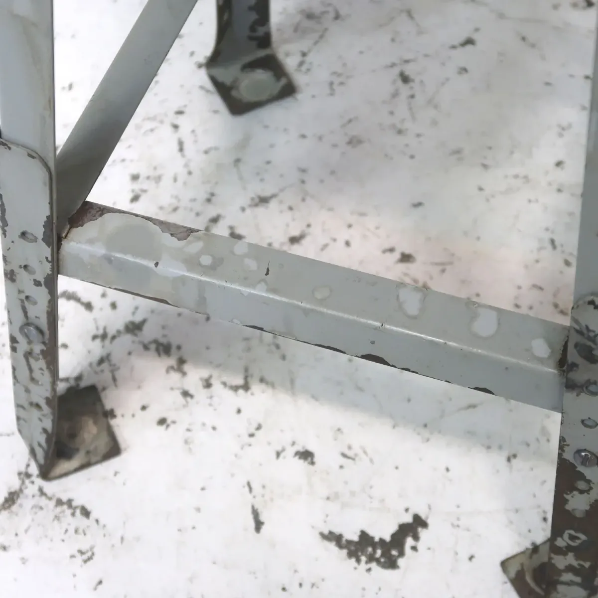 ビンテージ ウッド×メタル スツール