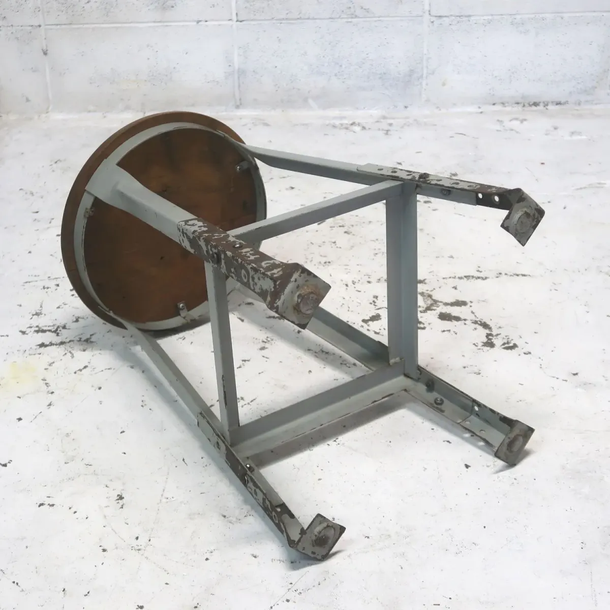 ビンテージ ウッド×メタル スツール