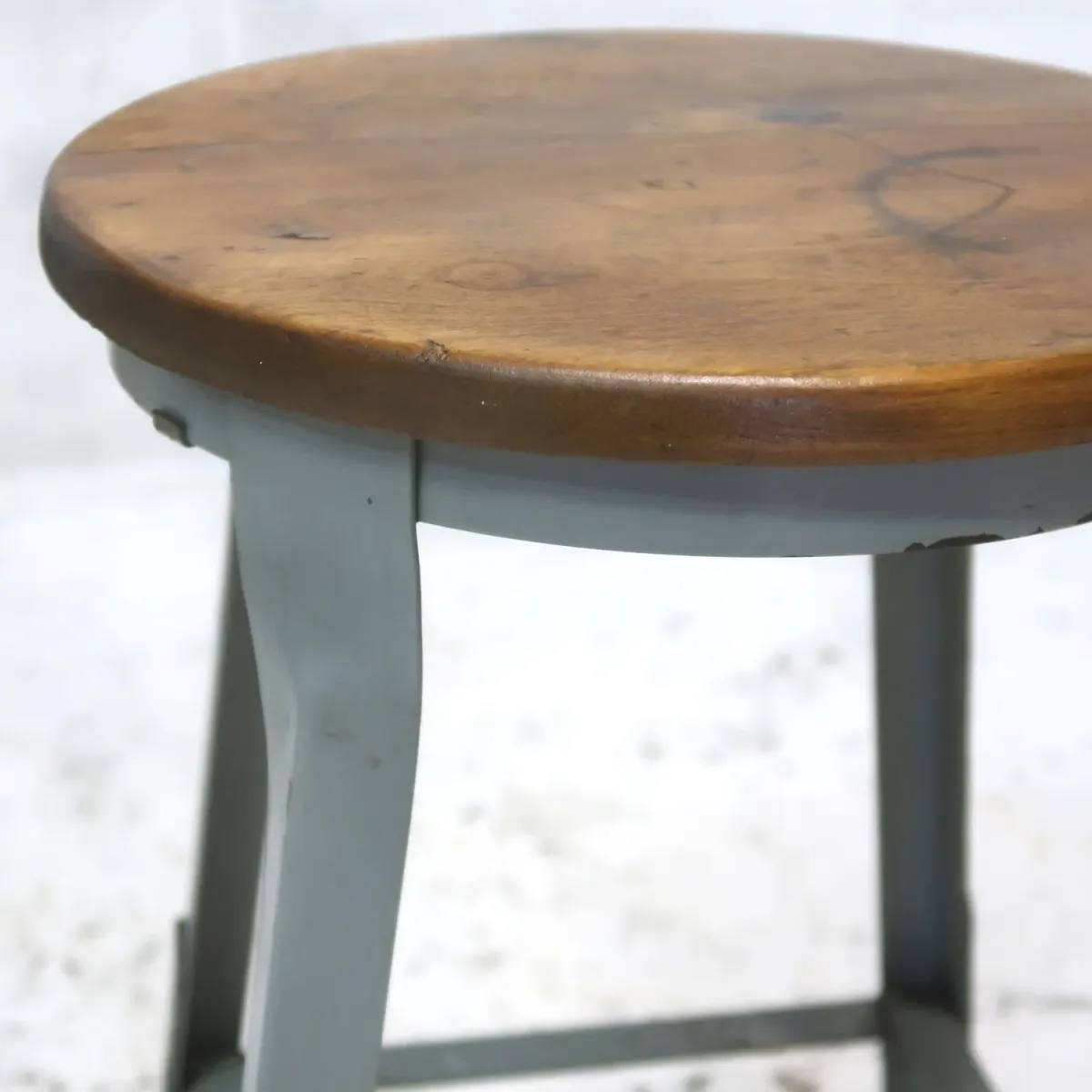 ビンテージ ウッド×メタル スツール