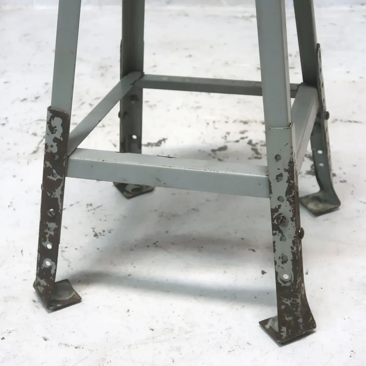 ビンテージ ウッド×メタル スツール