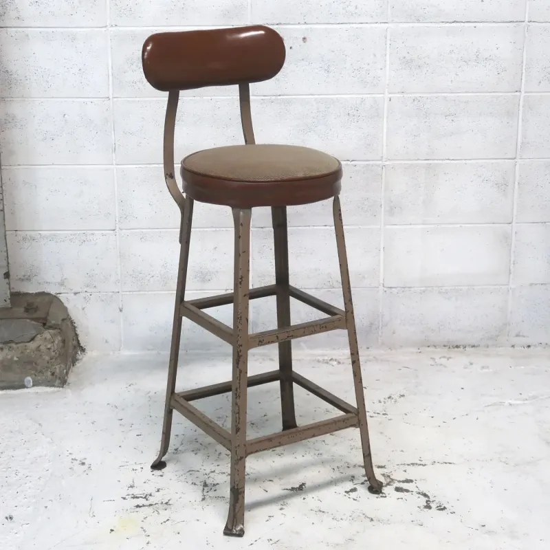 ビンテージ インダストリアル メタルスツール
