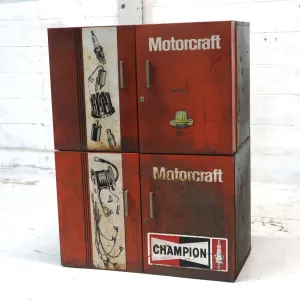 Motorcraft ビンテージ パーツキャビネット