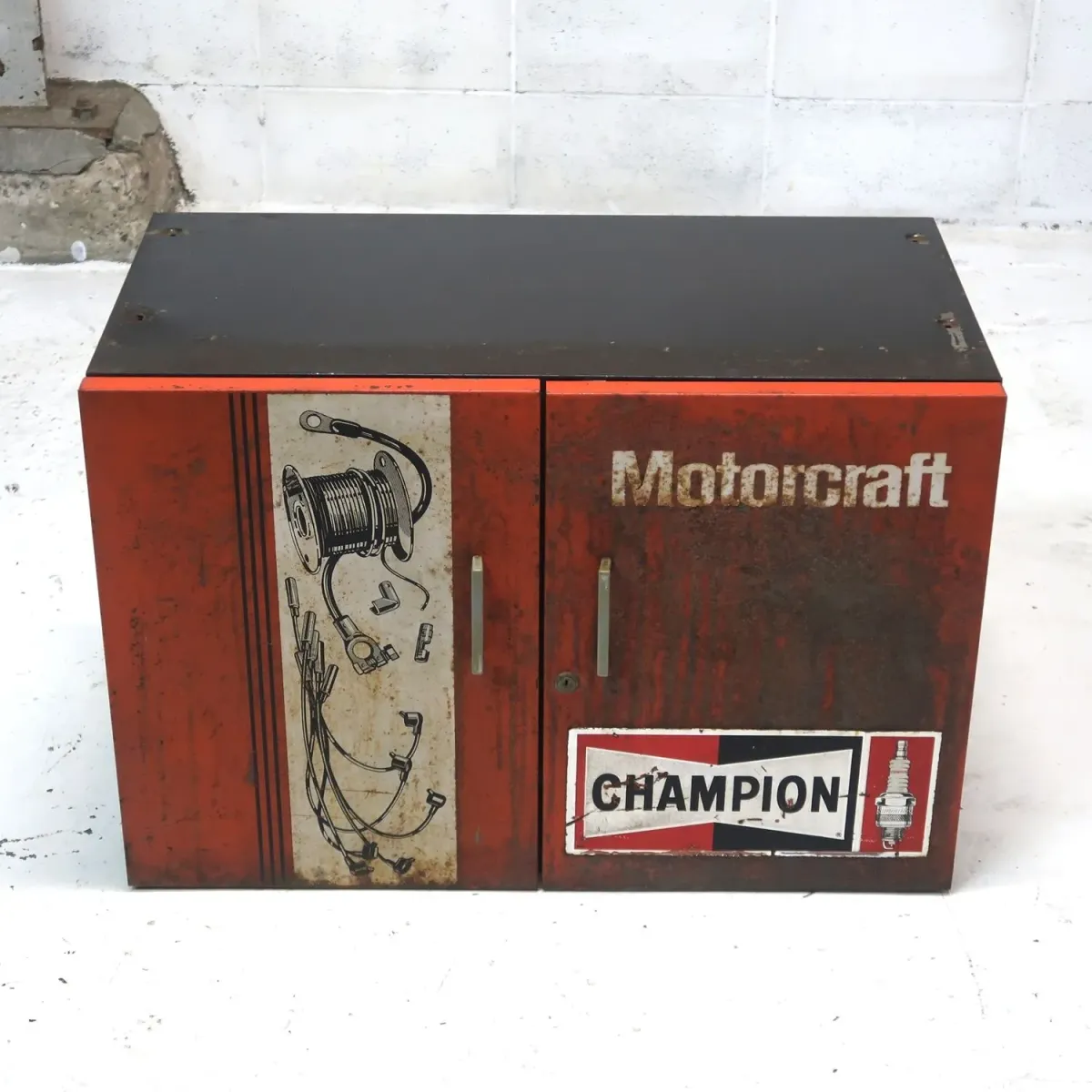 Motorcraft ビンテージ パーツキャビネット