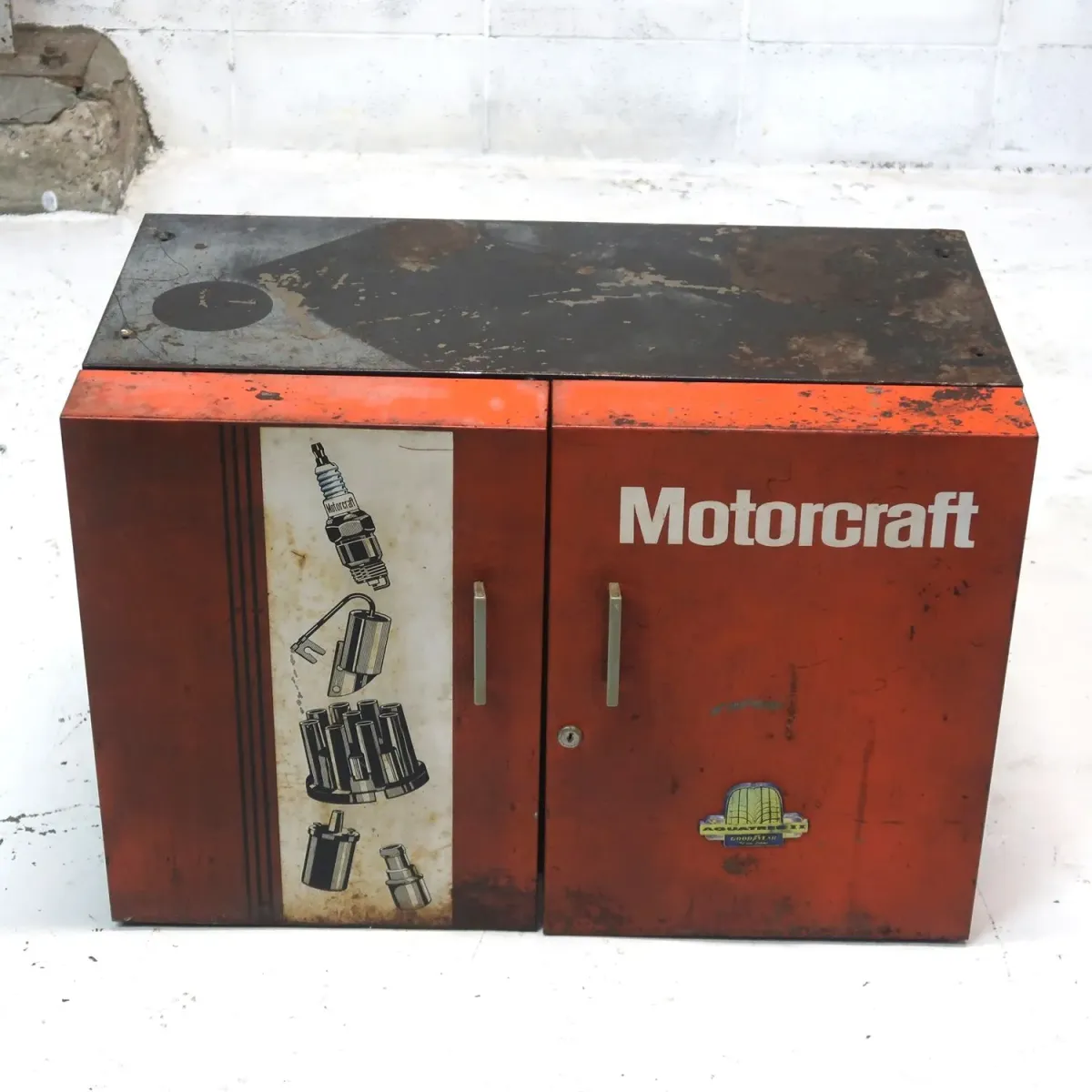 Motorcraft ビンテージ パーツキャビネット