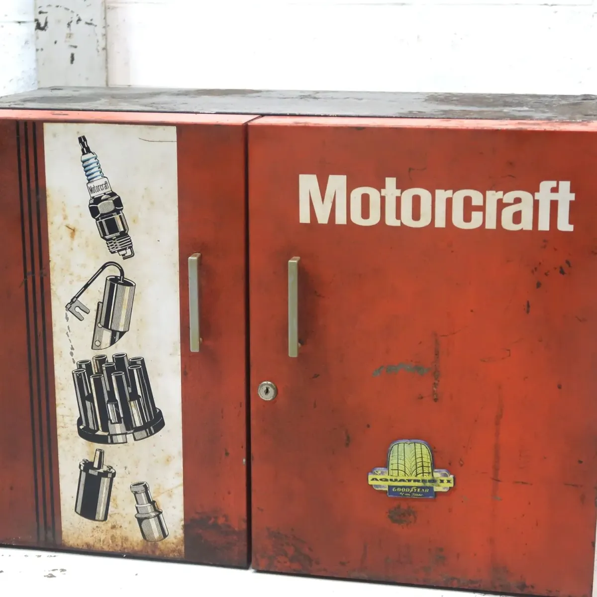 Motorcraft ビンテージ パーツキャビネット