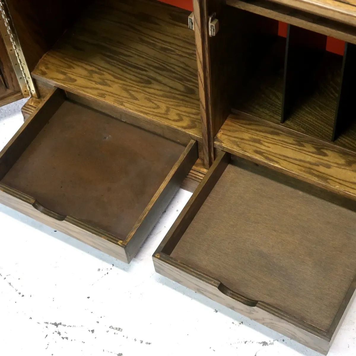 アンティーク レコードキャビネット オーク