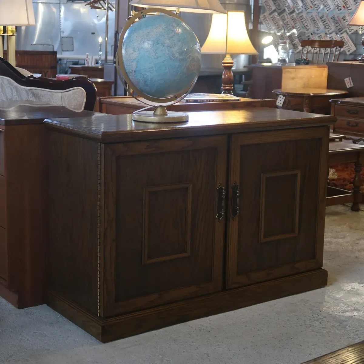 アンティーク レコードキャビネット オーク