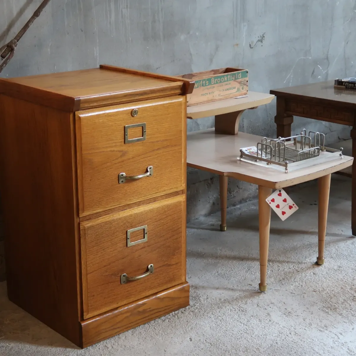 ビンテージ ウッドファイルキャビネット