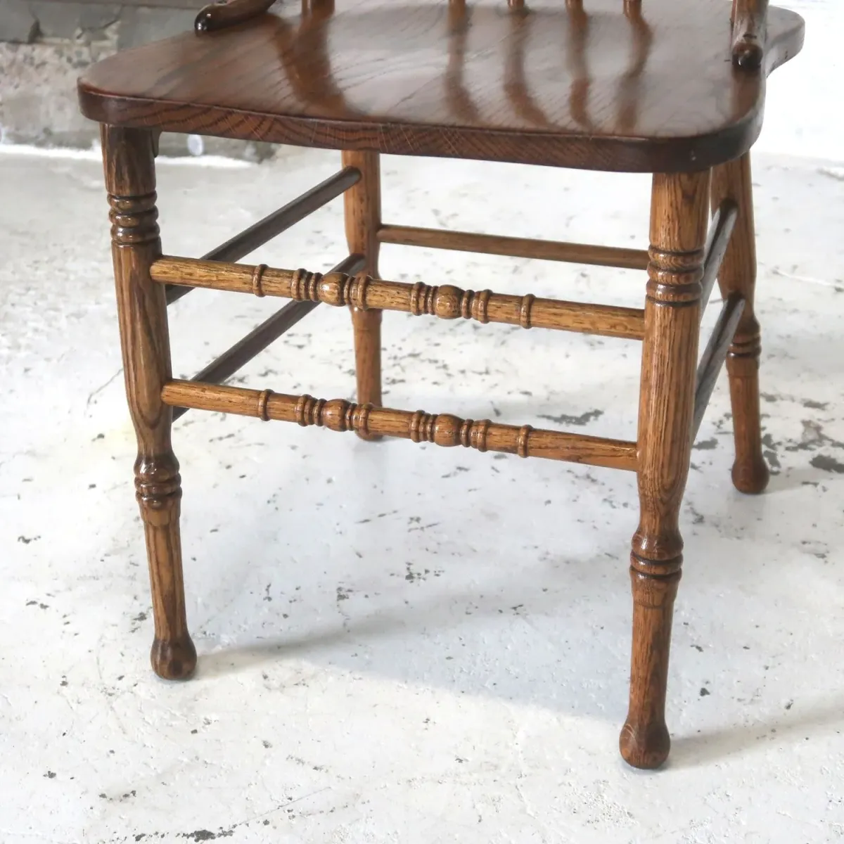 アンティーク ウッド ハイバックチェア