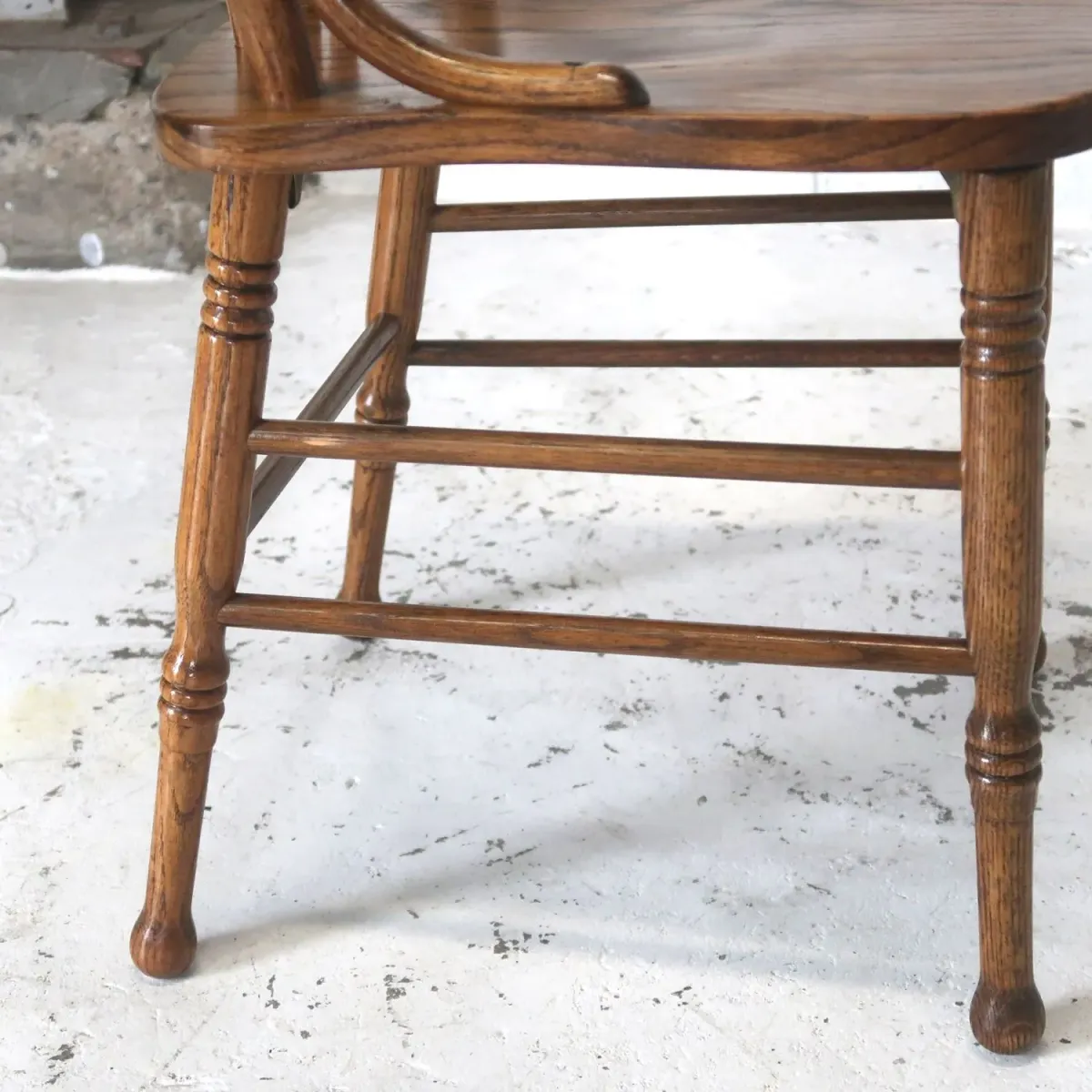 アンティーク ウッド ハイバックチェア