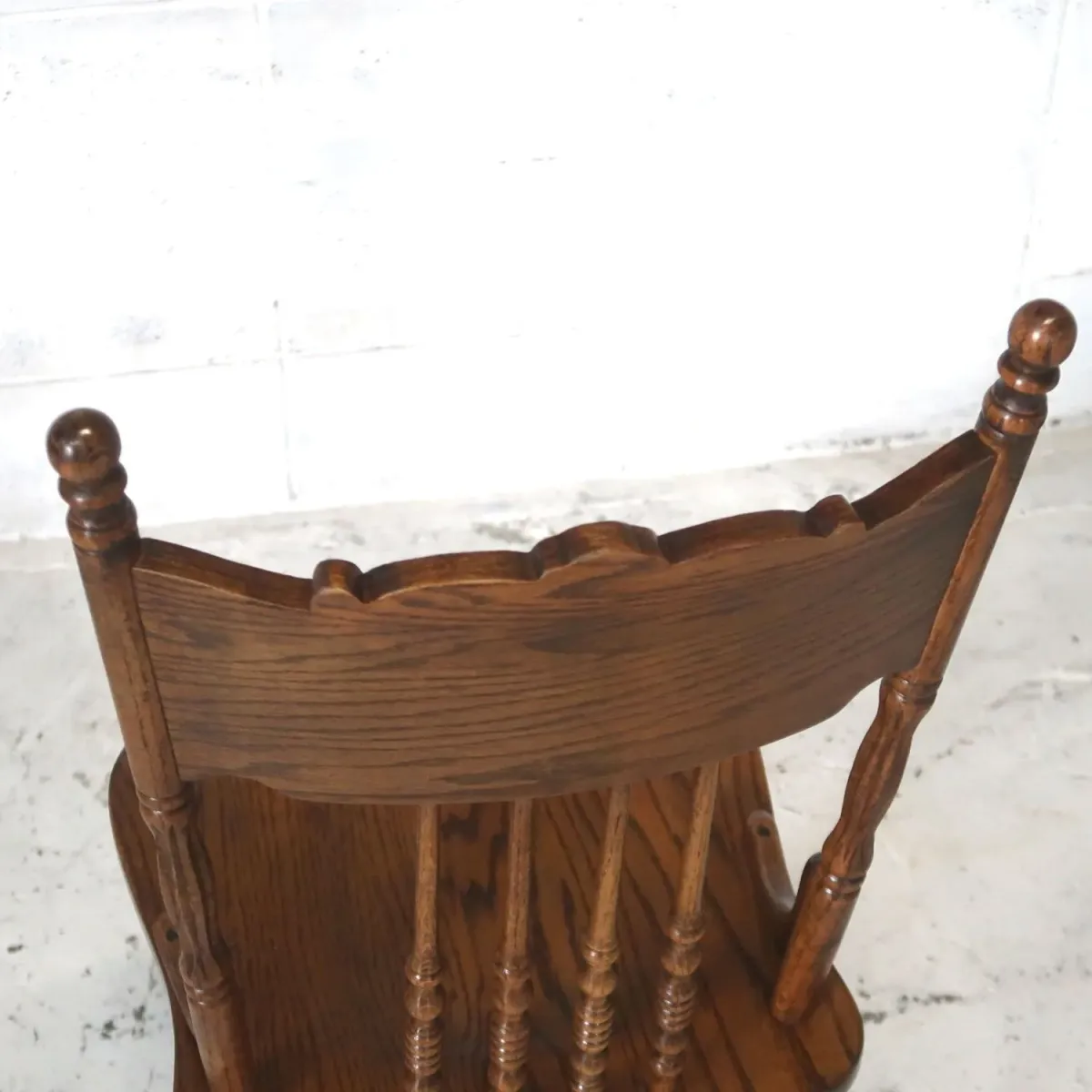 アンティーク ウッド ハイバックチェア