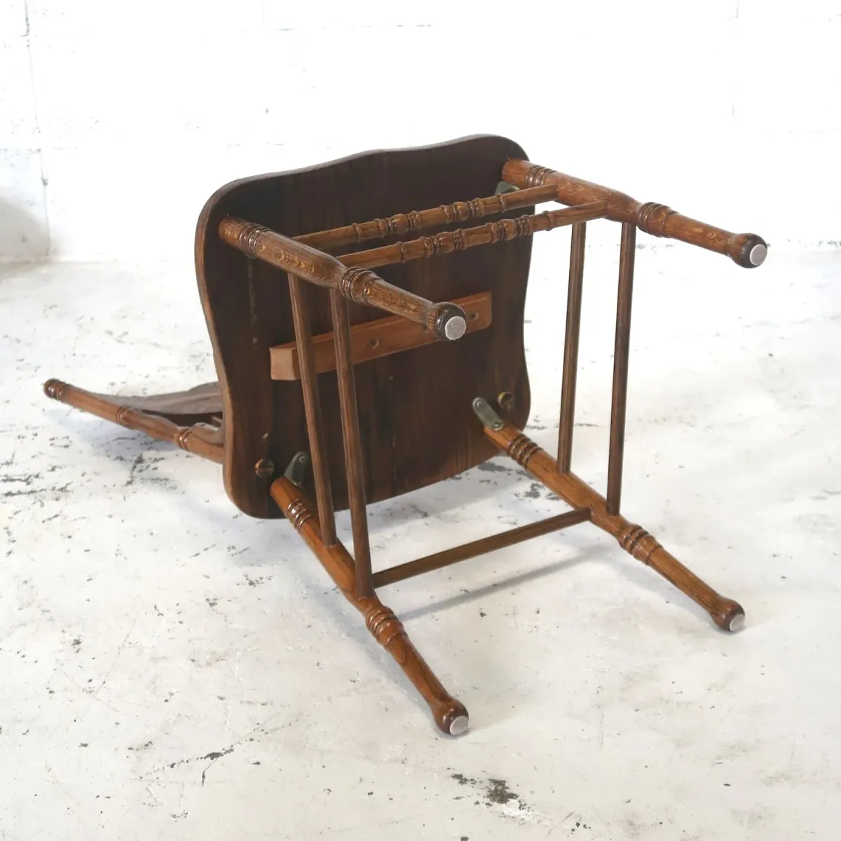 アンティーク ウッド ハイバックチェア