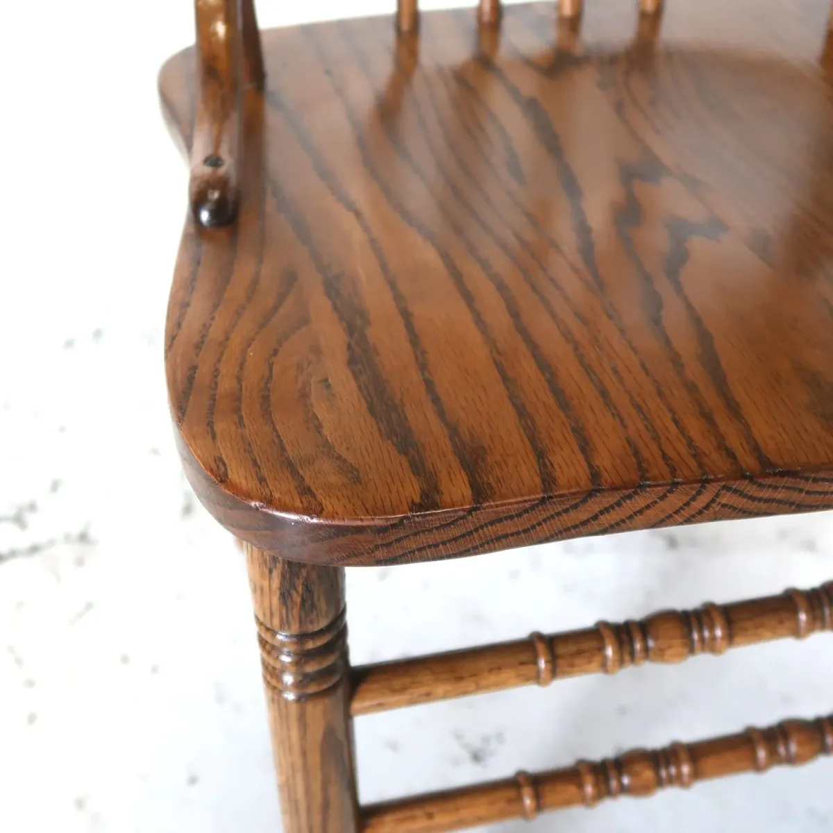 アンティーク ウッド ハイバックチェア