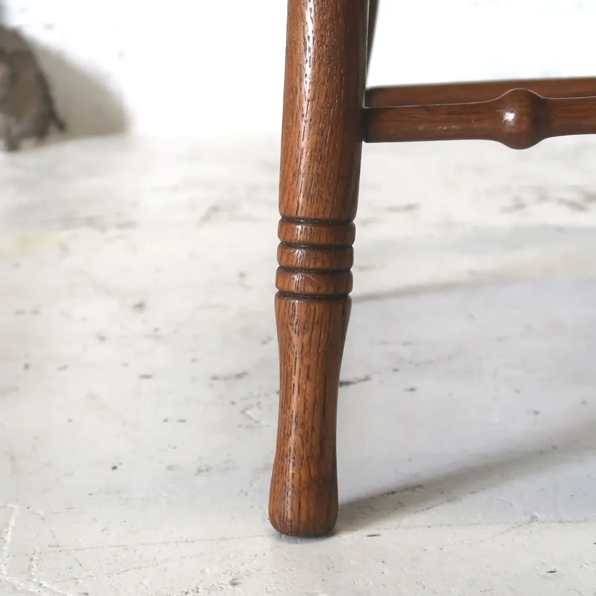 アンティーク ラタン×オークウッド アームチェア