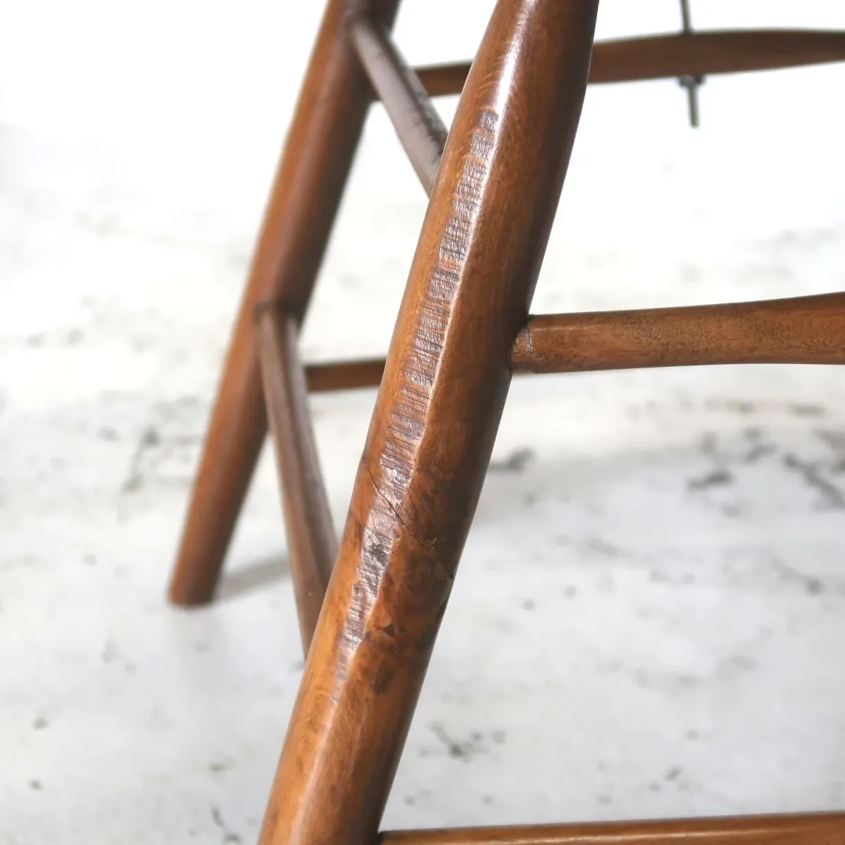 アンティーク ラタン×オークウッド アームチェア