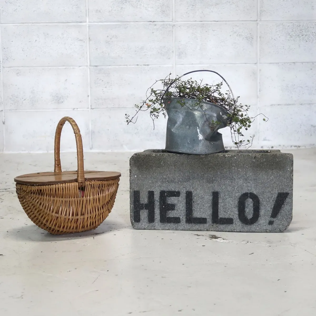 アンティーク ピクニック バスケット