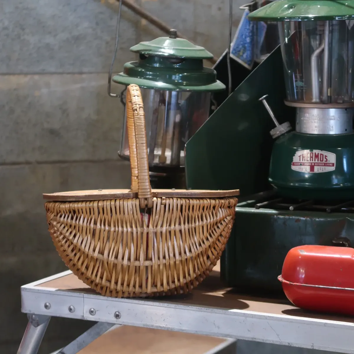 アンティーク ピクニック バスケット