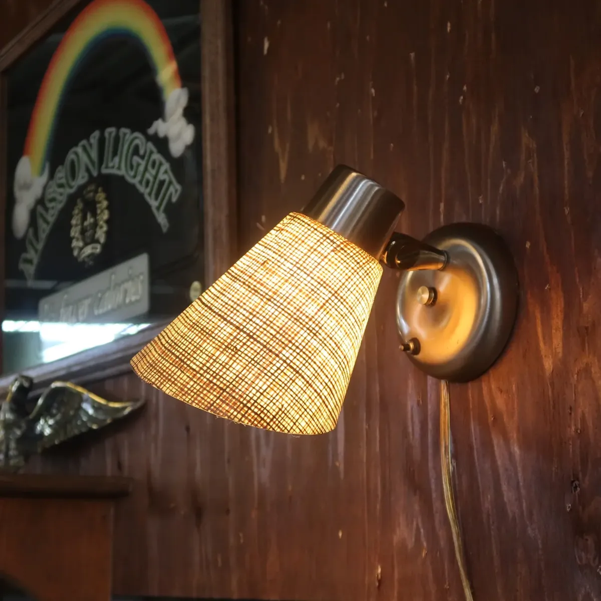 ミッドセンチュリー ファイバーブラケットランプ