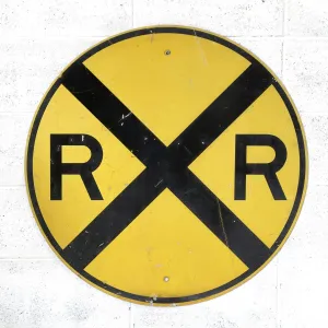 RAILROAD CROSSING ビンテージ ロードサイン