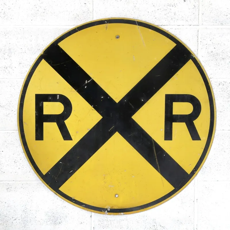 RAILROAD CROSSING ビンテージ ロードサイン