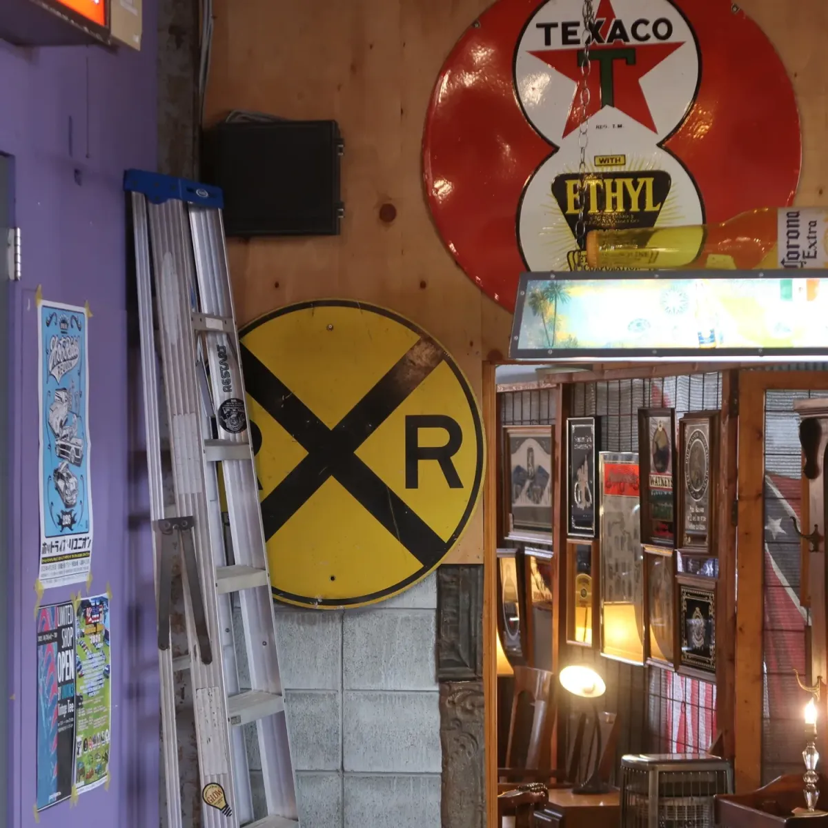 RAILROAD CROSSING ビンテージ ロードサイン