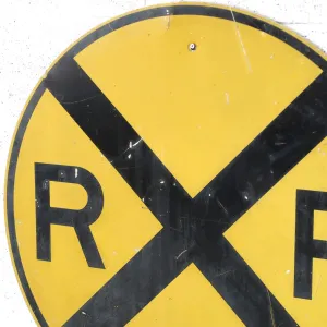 RAILROAD CROSSING ビンテージ ロードサイン
