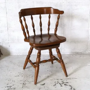 アンティーク ウッドチェア スイベル