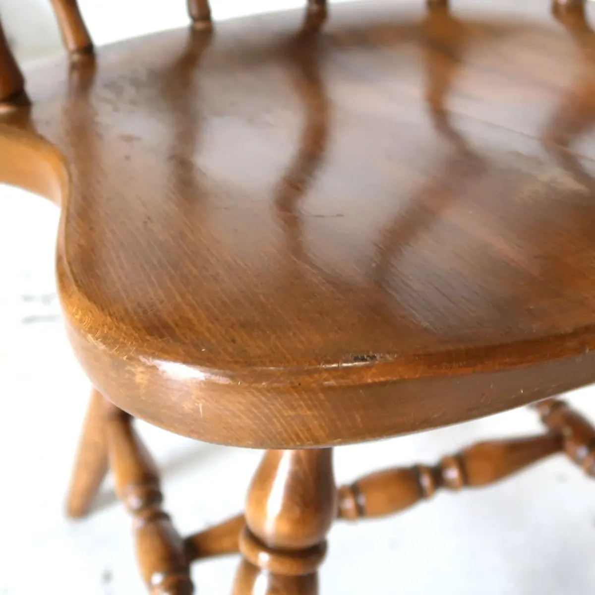 アンティーク ウッドチェア スイベル