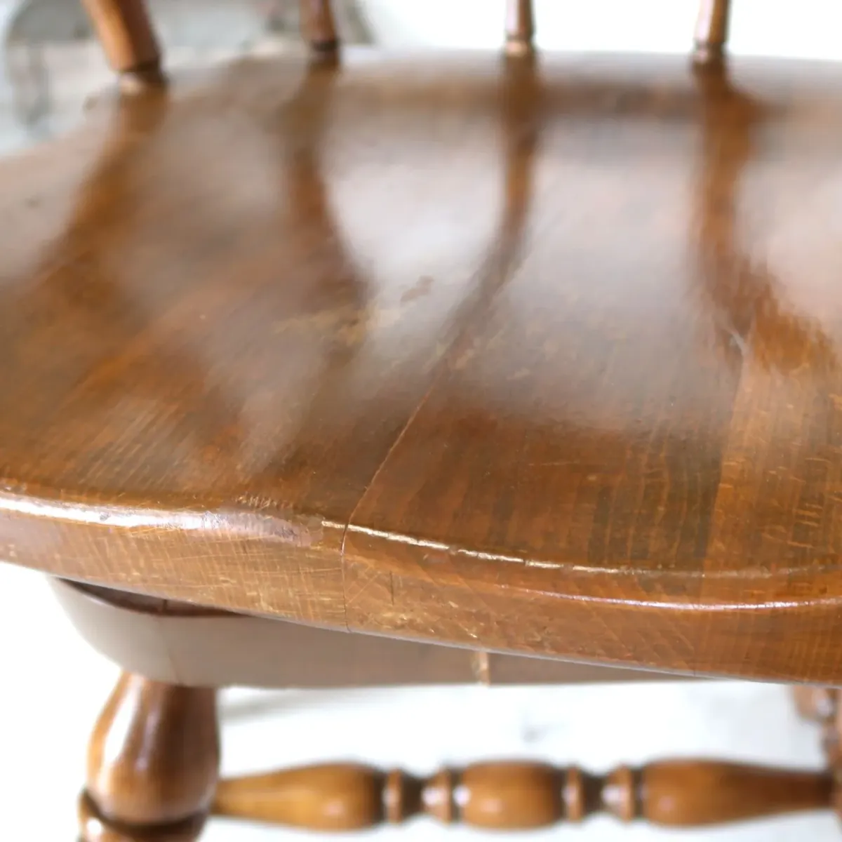 アンティーク ウッドチェア スイベル