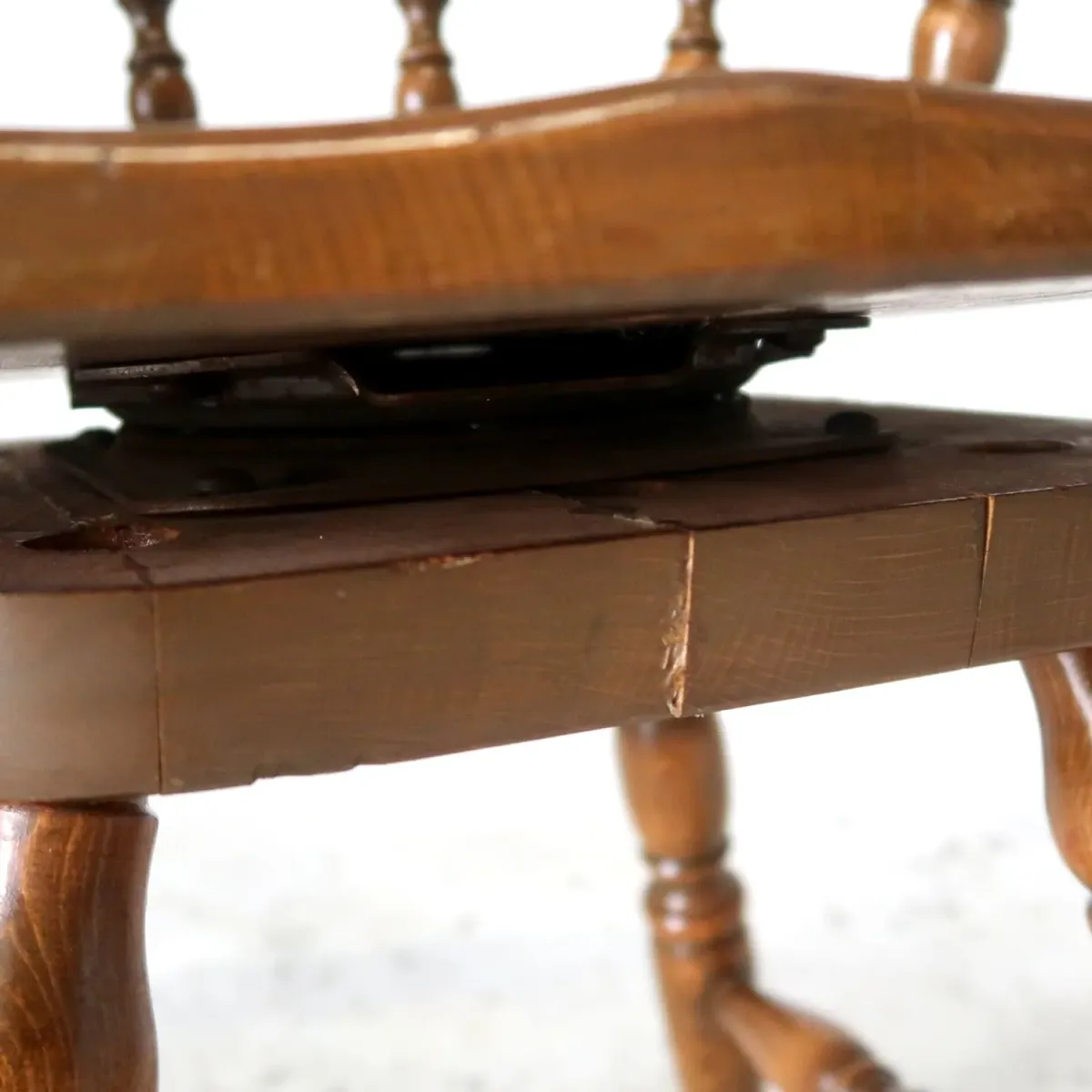 アンティーク ウッドチェア スイベル