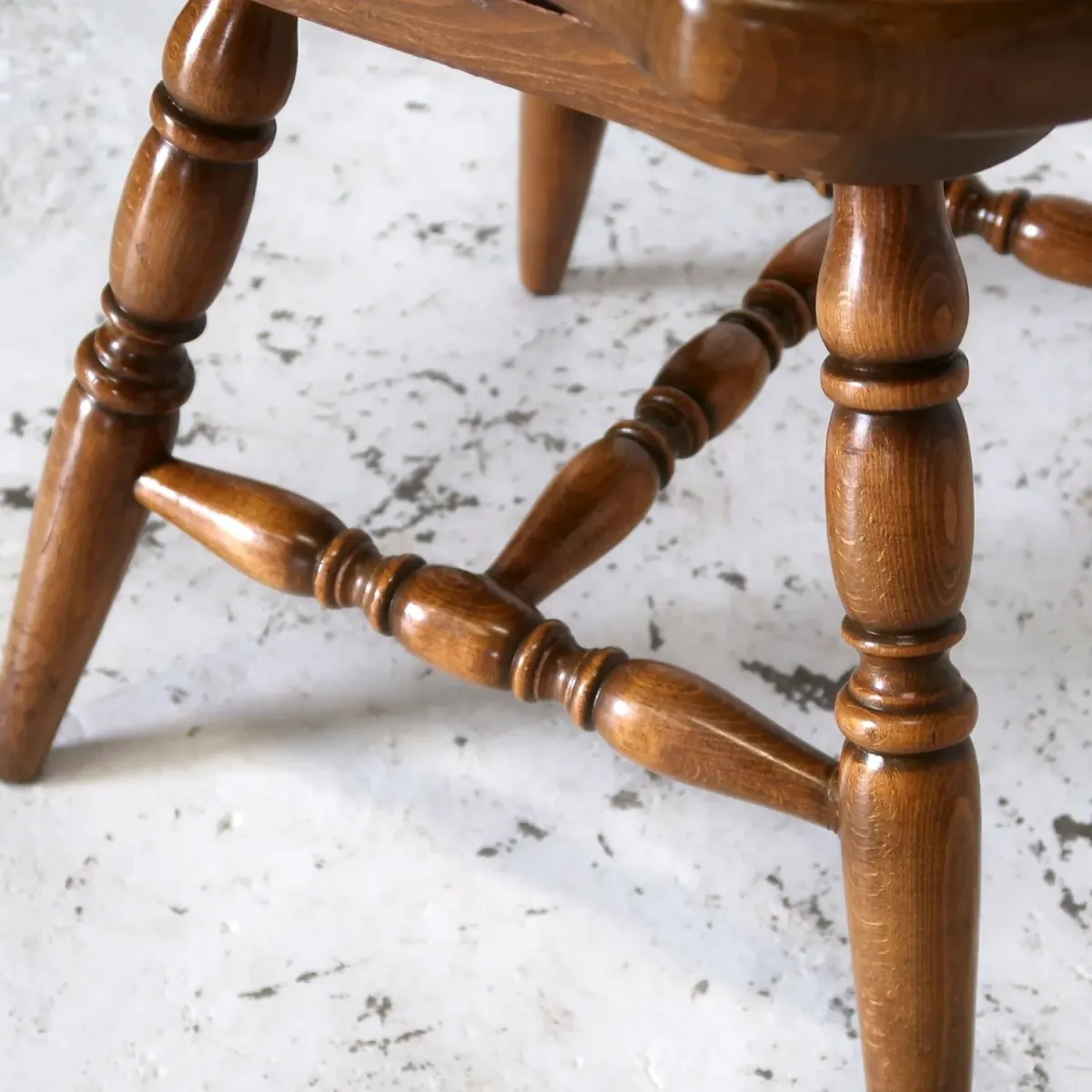 アンティーク ウッドチェア スイベル