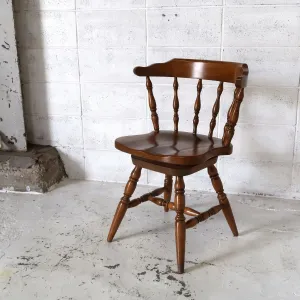 アンティーク ウッドチェア スイベル