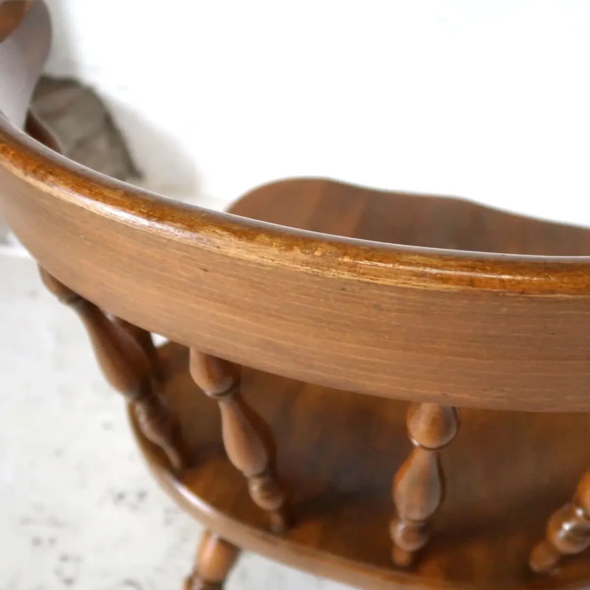 アンティーク ウッドチェア スイベル