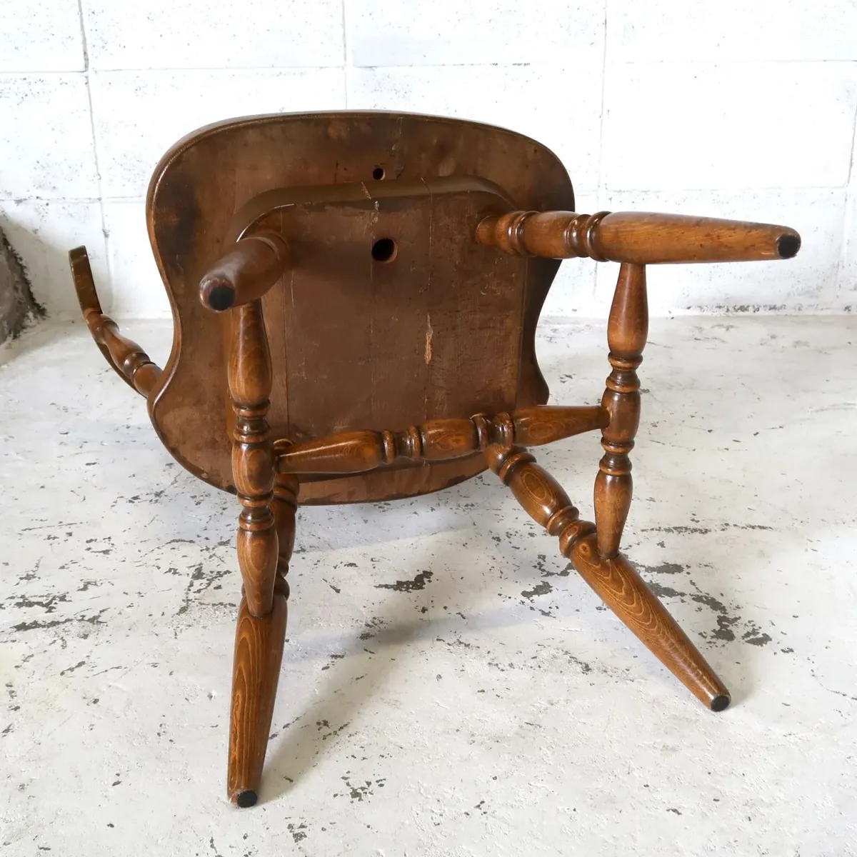 アンティーク ウッドチェア スイベル