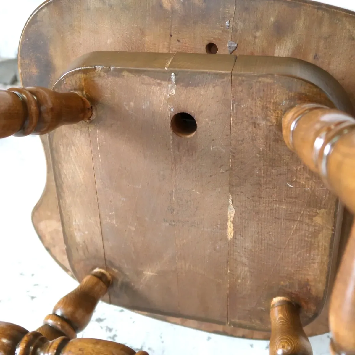 アンティーク ウッドチェア スイベル