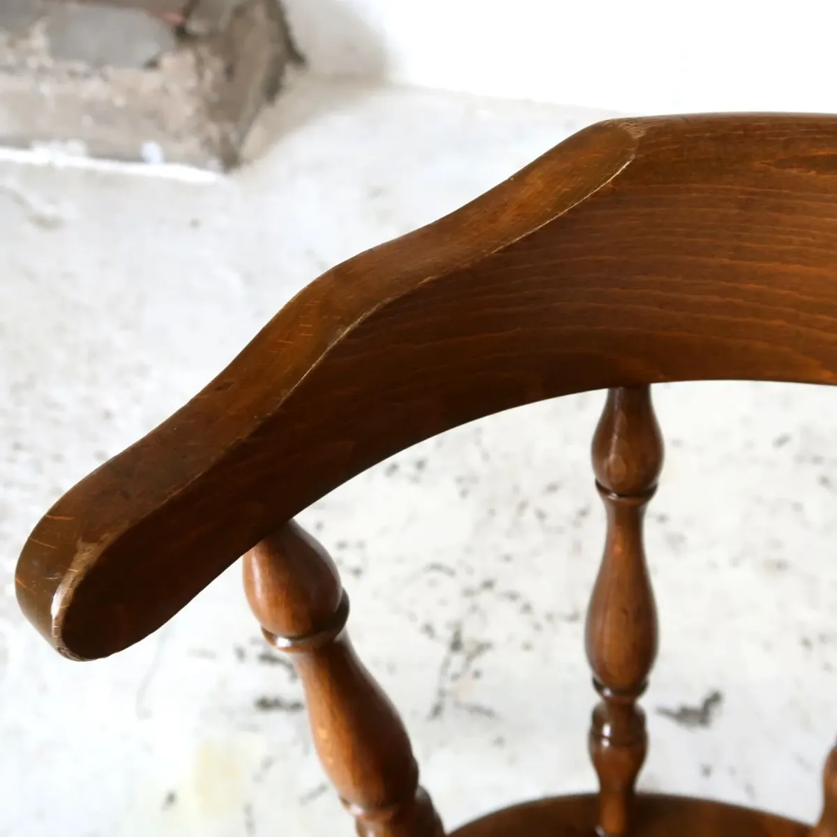 アンティーク ウッドチェア スイベル